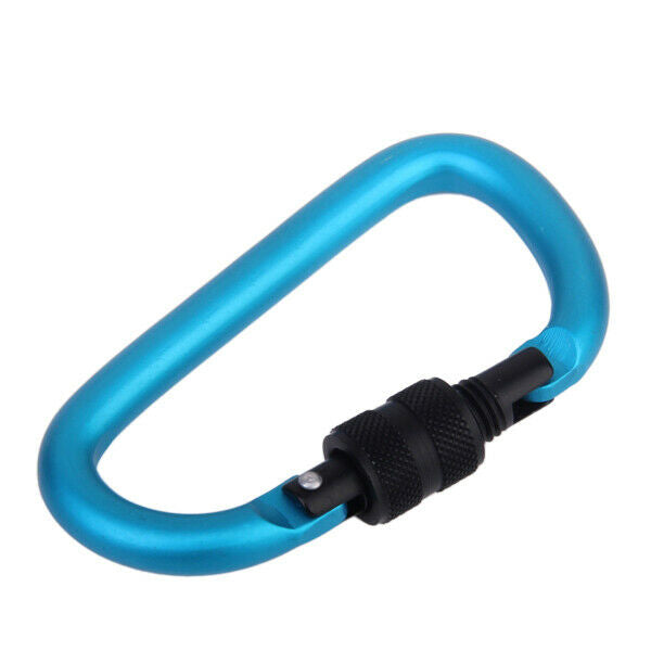 2Pcs Nice Color Screw Lock Bottle Hook Buckle Hanging Padlock Key Chain Aluminum