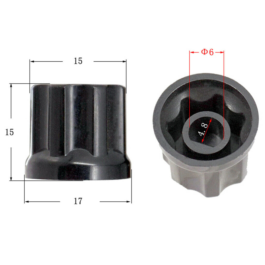 10x Guitar Bass Speed Control Knobs   Musical Instrument Accessory Black