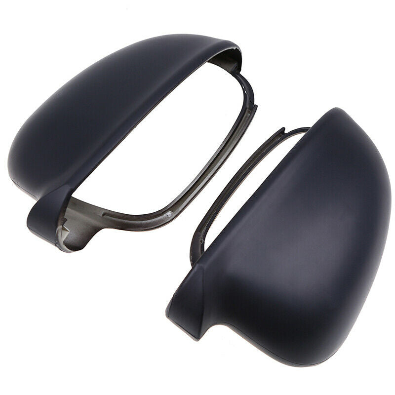 F349 Pair Matte Black Door Mirror Caps Covers Skulls For VW Golf MK5 Jetta GTI