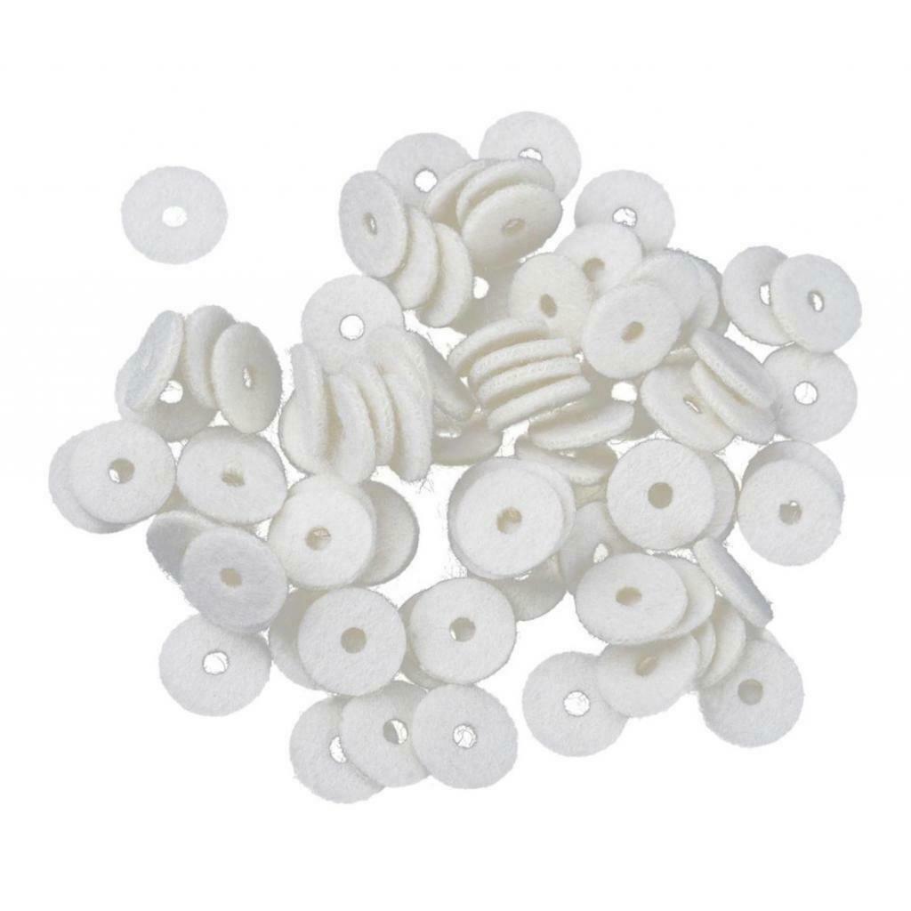 Pack of 90 White Piano Felt Balance Rail Punchings - Keyboard Washers