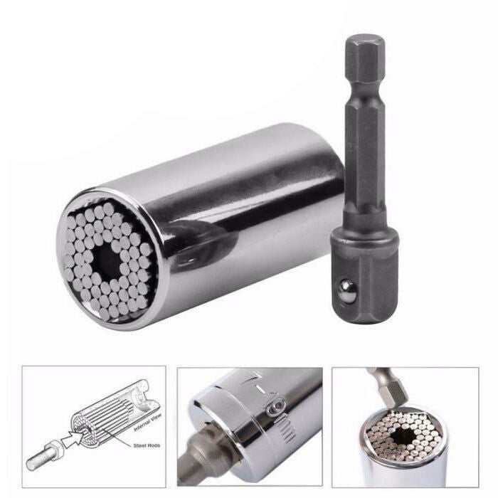 Socket Universal for Wrench Ratchet Or Drill Diameter Of 7 To 19 MM - New