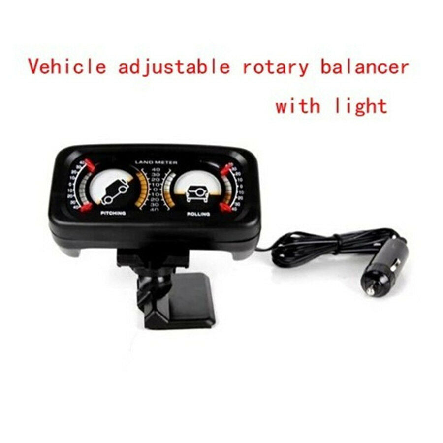 Auto Car Adjustable Rotary Balancer Land Slope Instrument Meter Gauge with Light