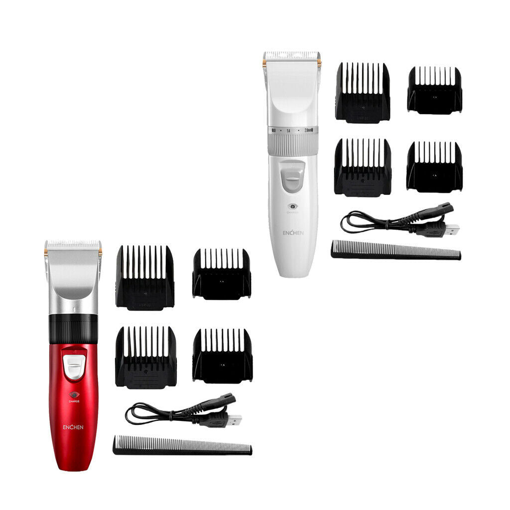 2x Home Kid's Male Barber Electric Hair Clipper & Accessories Rechargeable