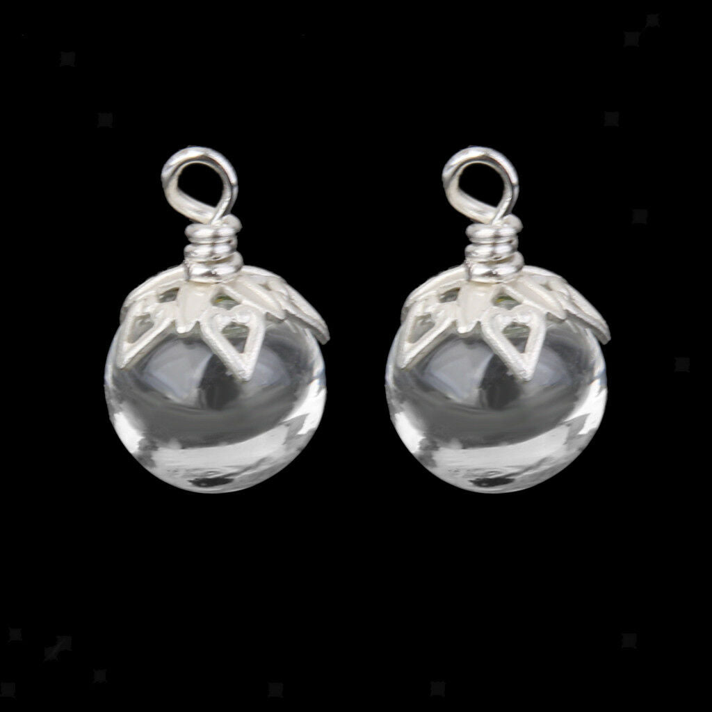 10 Pieces/ Lot Clear Empty Wishing Bottles Vial Necklace Pendants DIY Charms