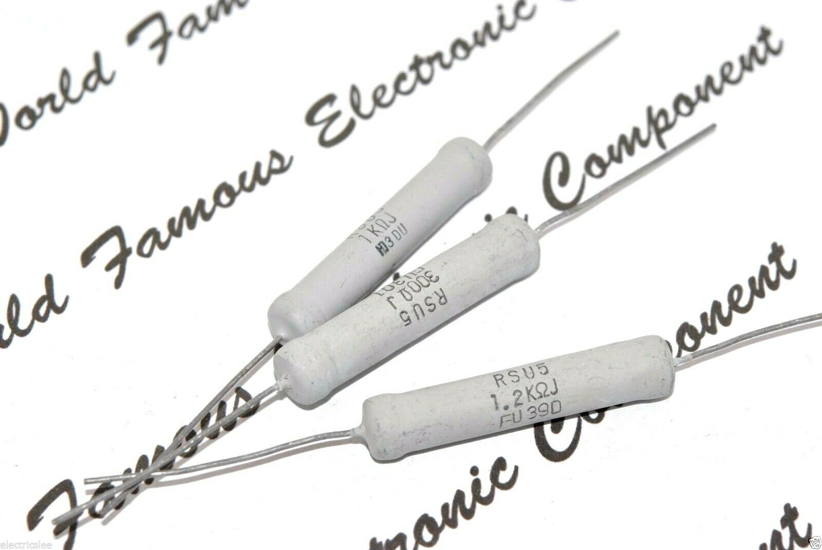 2pcs - RSU5 3K 5W 5% Wire Wound Resistor