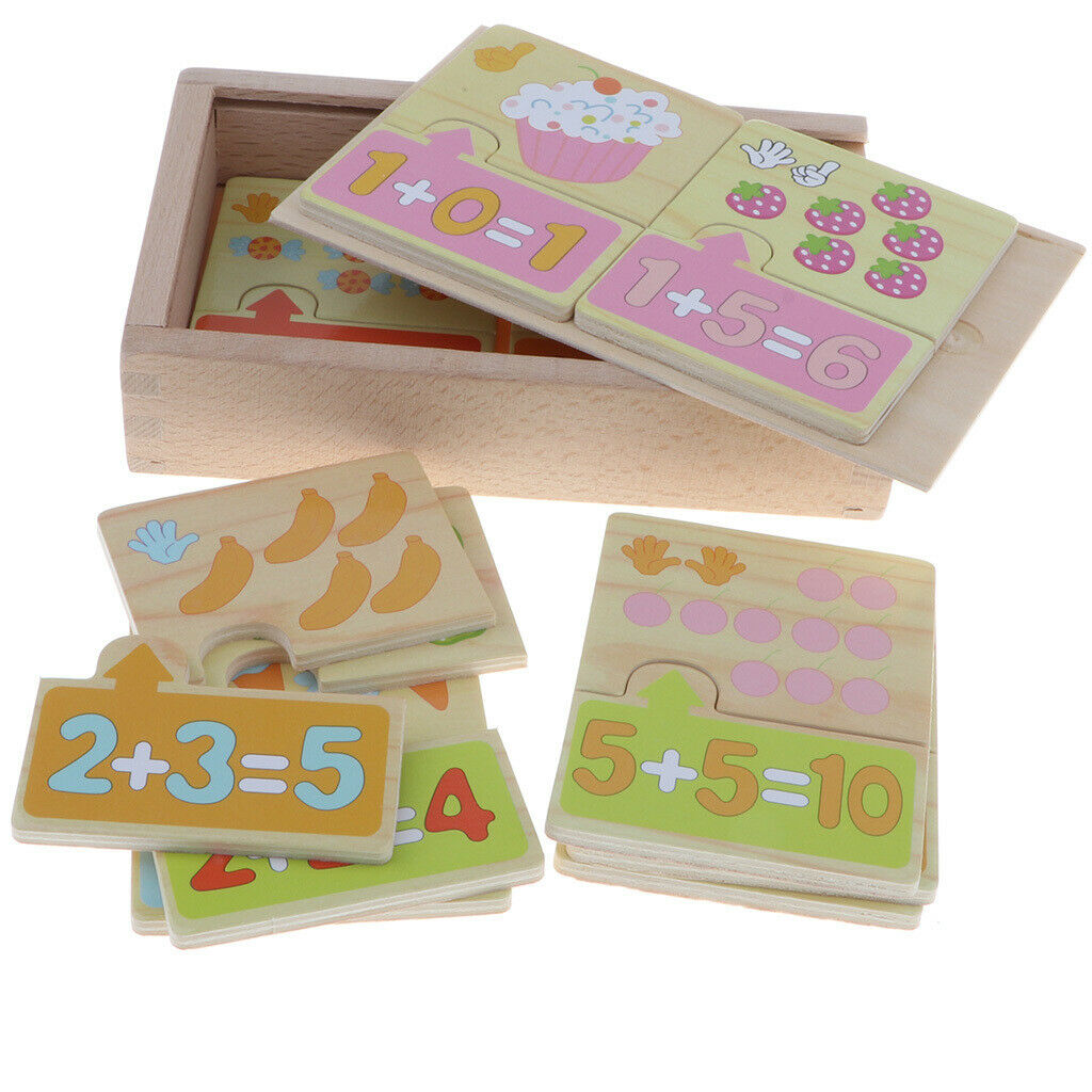 Montessori Educational Toys Wooden Math Puzzle Preschool Early Learning Toys