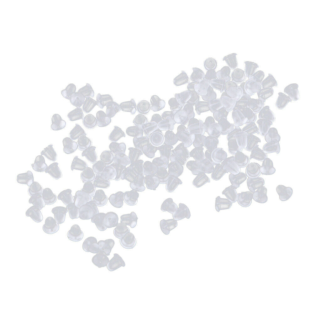 150 Pcs Silicone Earring Backs Rubber Earrings Backs Stoppers Soft Clear