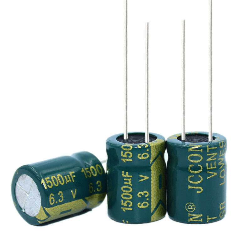 20pcs 6.3v1500uf Aluminum electrolytic capacitor high frequency adapter 10x13mm