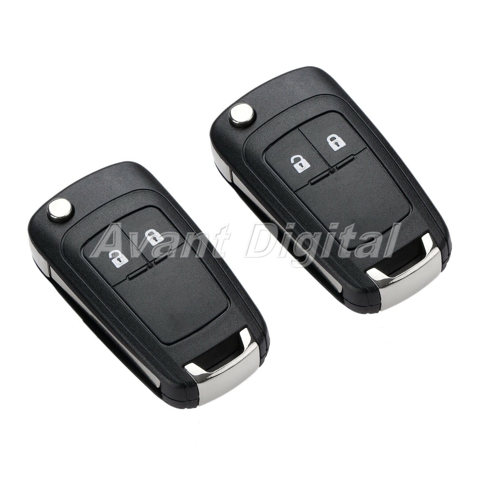2Pcs Remote Key 2 Buttons 433MHz ID46 Chip Battery Fit For Orlando 2011 Present