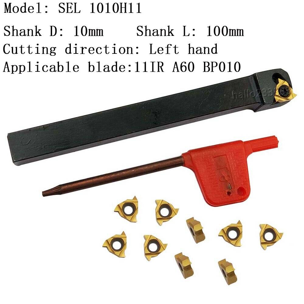 SEL1010H11 Lathe Threading Turning Tool Boring Bar + 16IR 1/4  AG60 BP010 insert