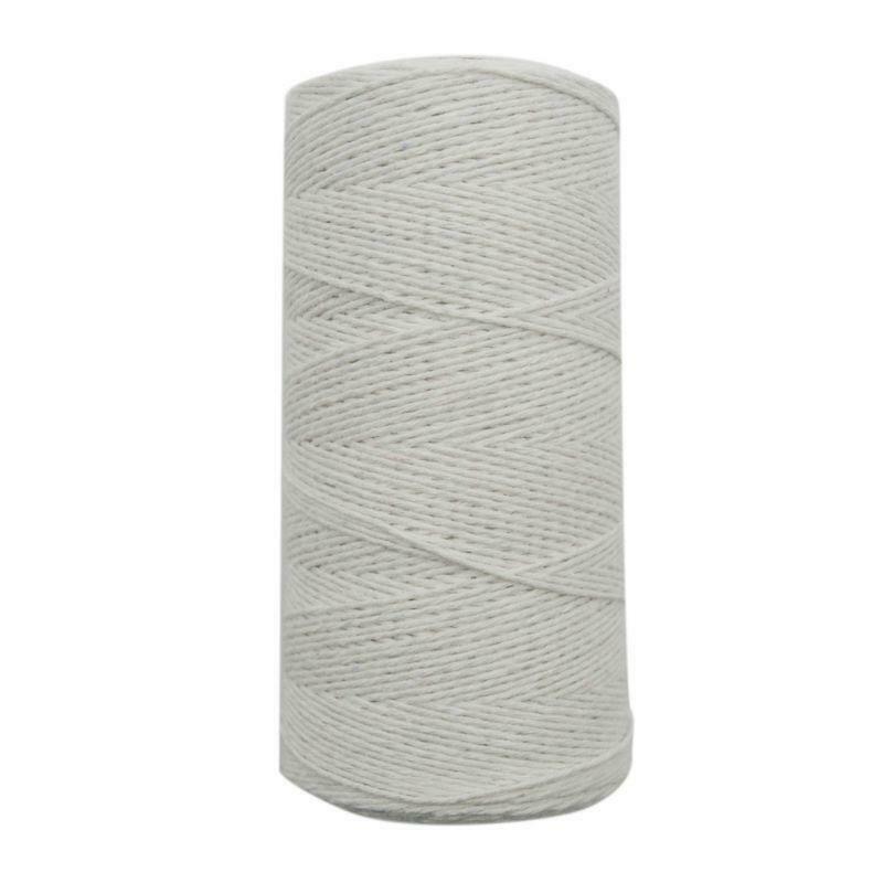 2 Roll 1mm White Pure Cotton Loom Warp Thread Yarn for Weaving Carpet Tapestry