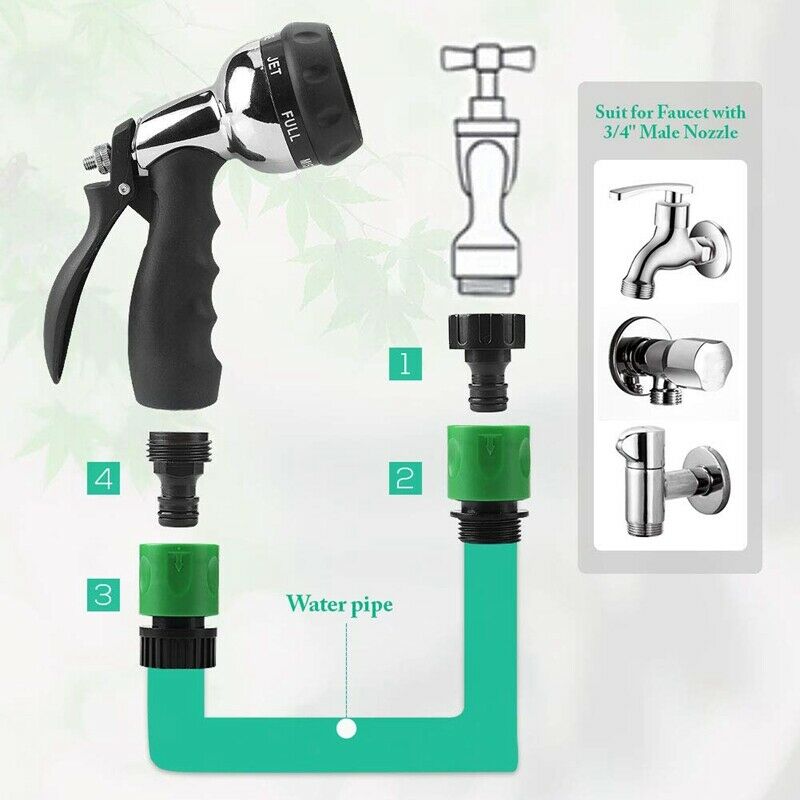 Garden  Connect Release Water Hose Fittings Plastic Connectors, Male & Female T7