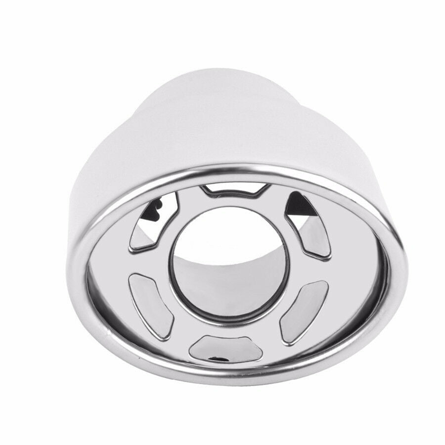 1x Chrome Stainless Steel Car Rear Round Exhaust Pipe Tail Muffler Tip Cover USA