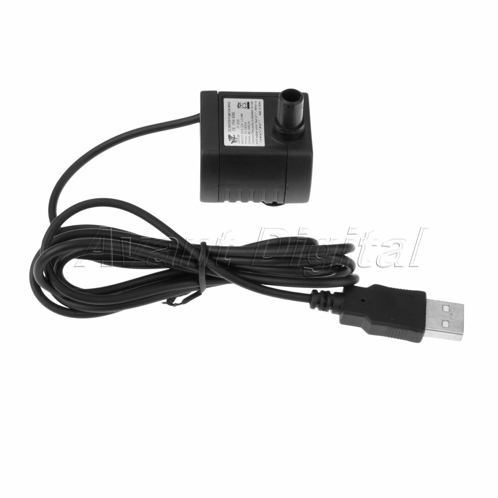 Pc DC 5-12V Brushless Submersible Water Pump USB Fountain Fish Tank Rubber Hose
