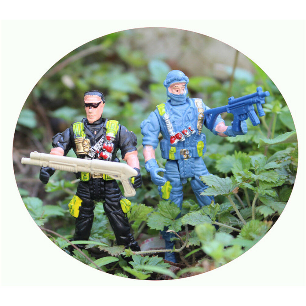 Military Playset Special Force Action Figures Kids Toys Plastic 9cm Soldie.l8