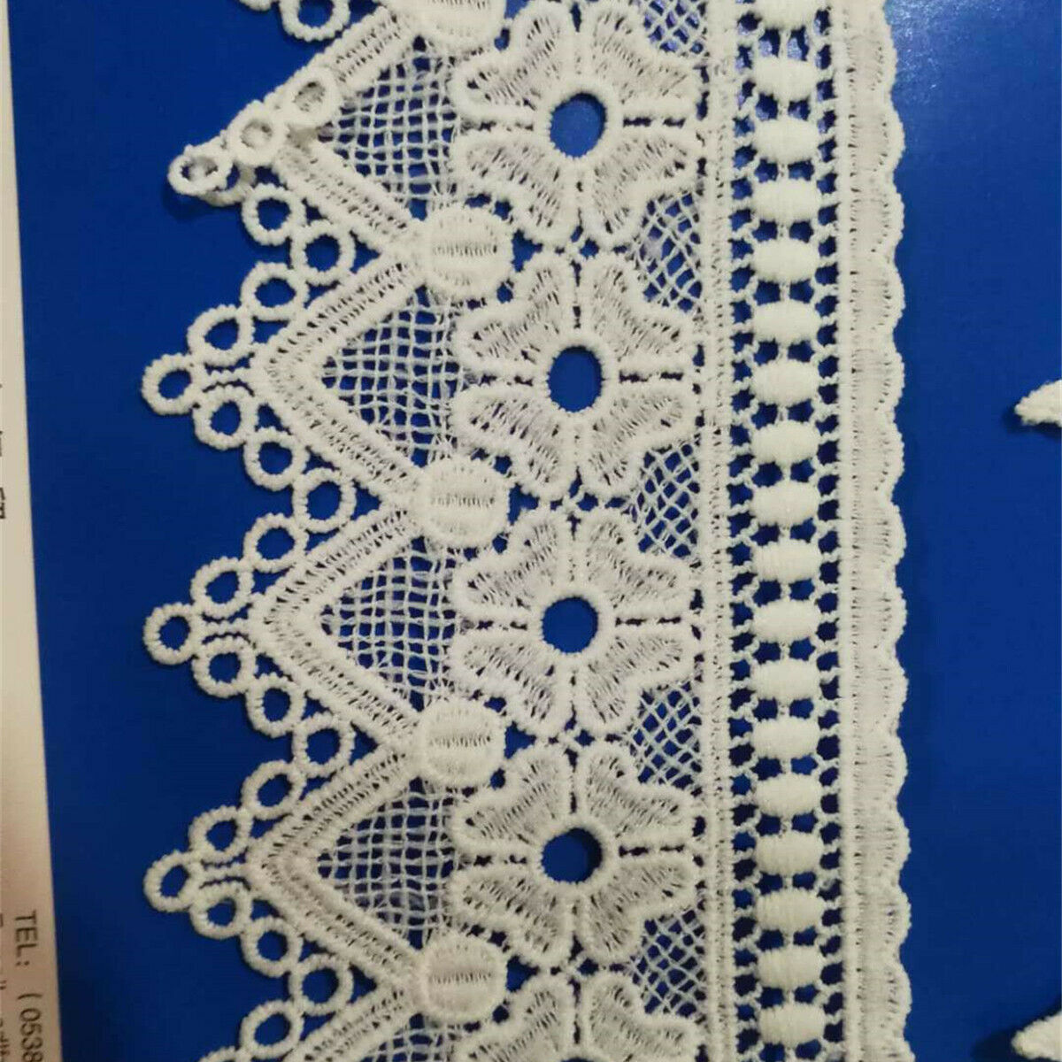 Water-soluble Lace Edge Trim Fabrics DIY Embroidered Flower Craft Sewing 8.2cm