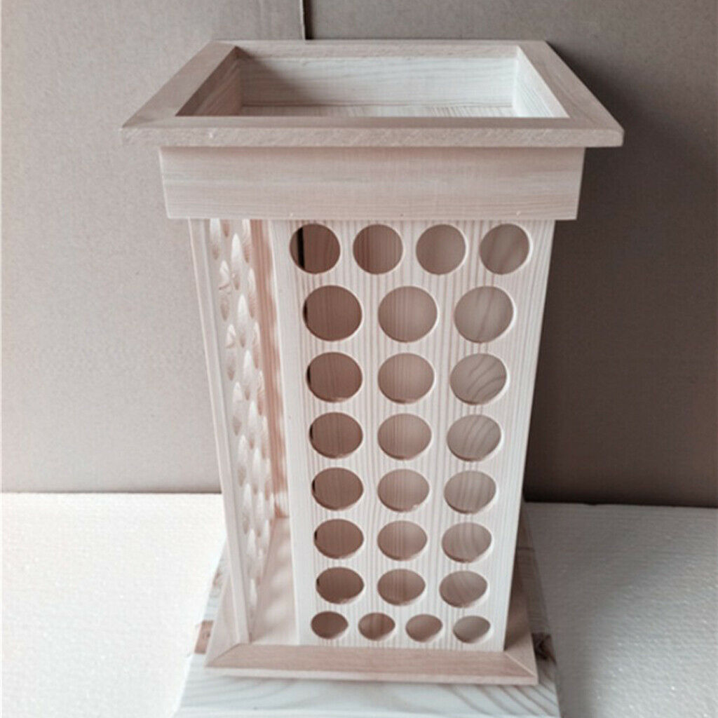Wooden Essential Oil Carrying Case Display Rack – for Pippette Funnel Makeup