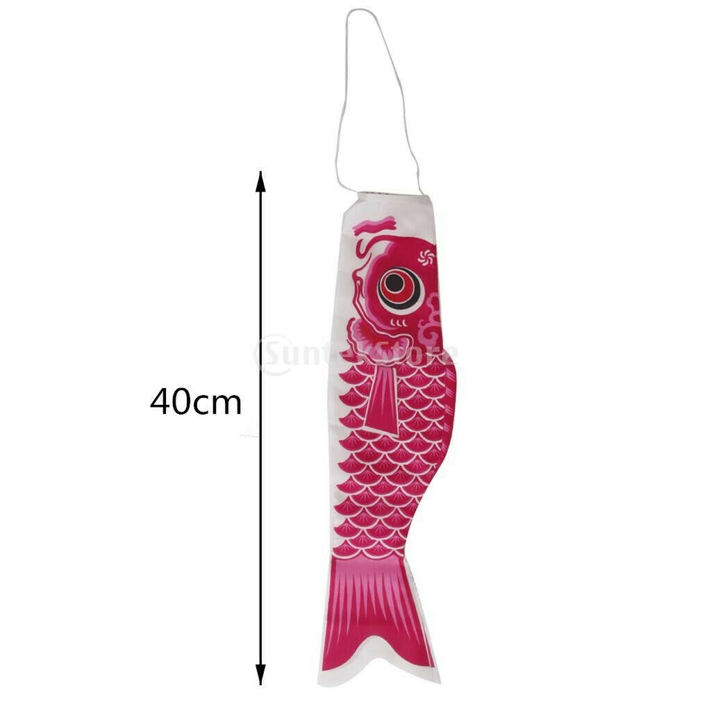 2x Japanese Windsock Carp Flag Koi Nobori Koinobori Streamer Home Plaza