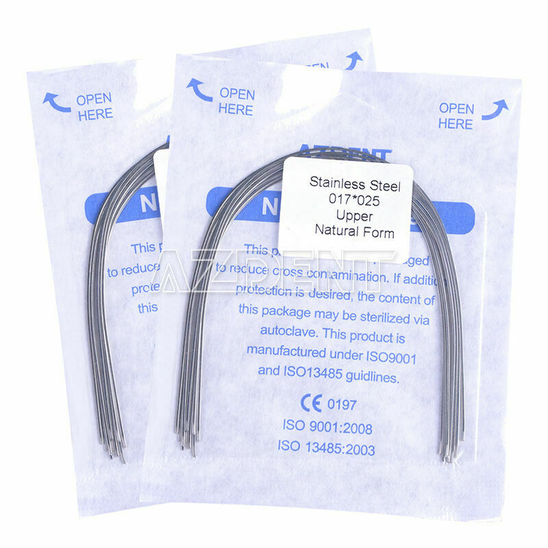 50 Packs Dental Orthodontics Arch Wire Rectangular Nature 017 X 025 Upper