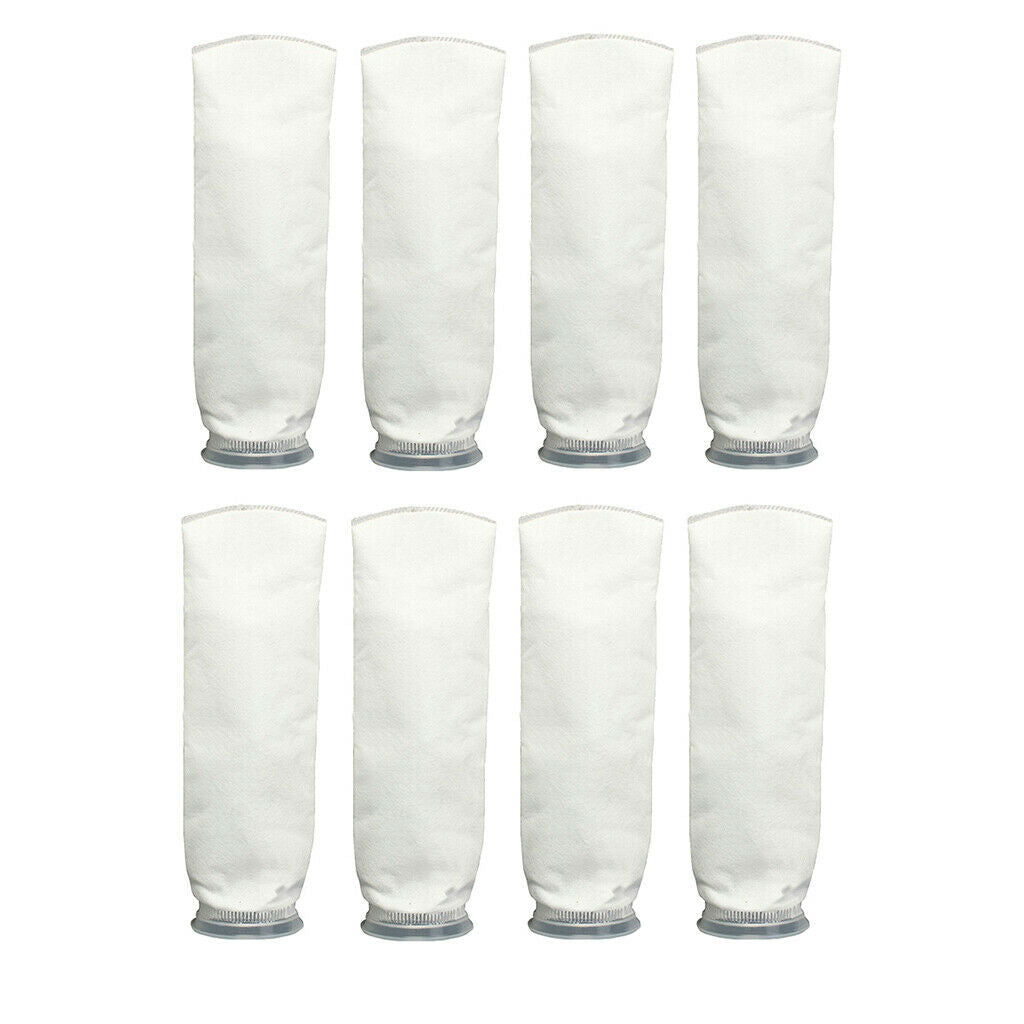 8Pcs 200 Micron Aquarium Marine Sump Fish Tank Filter Sock Bag Holder 4"
