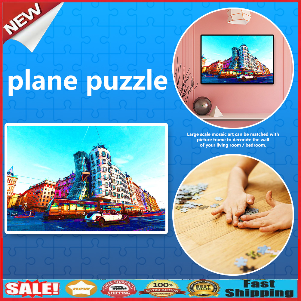 Colorful Street View Paper Puzzles 1000pcs Adults Kids Jigsaw Assemble Toys @