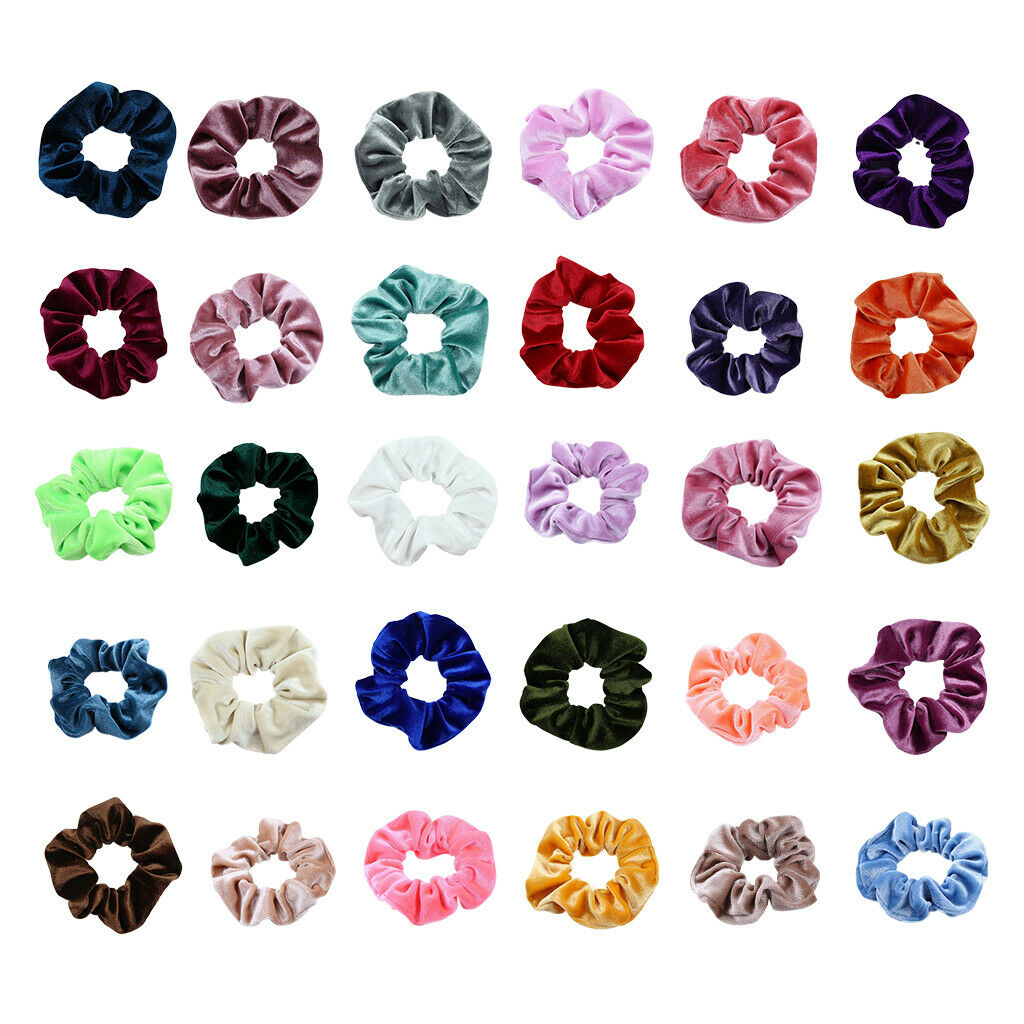 30x Elastic Hair Scrunchies Hair Rope Chic Ponytail Holder Fashion Hair Ties