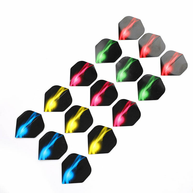15Pcs Darts Flight Professional Dart Flight Aurora Color Tail Dart Access.l8