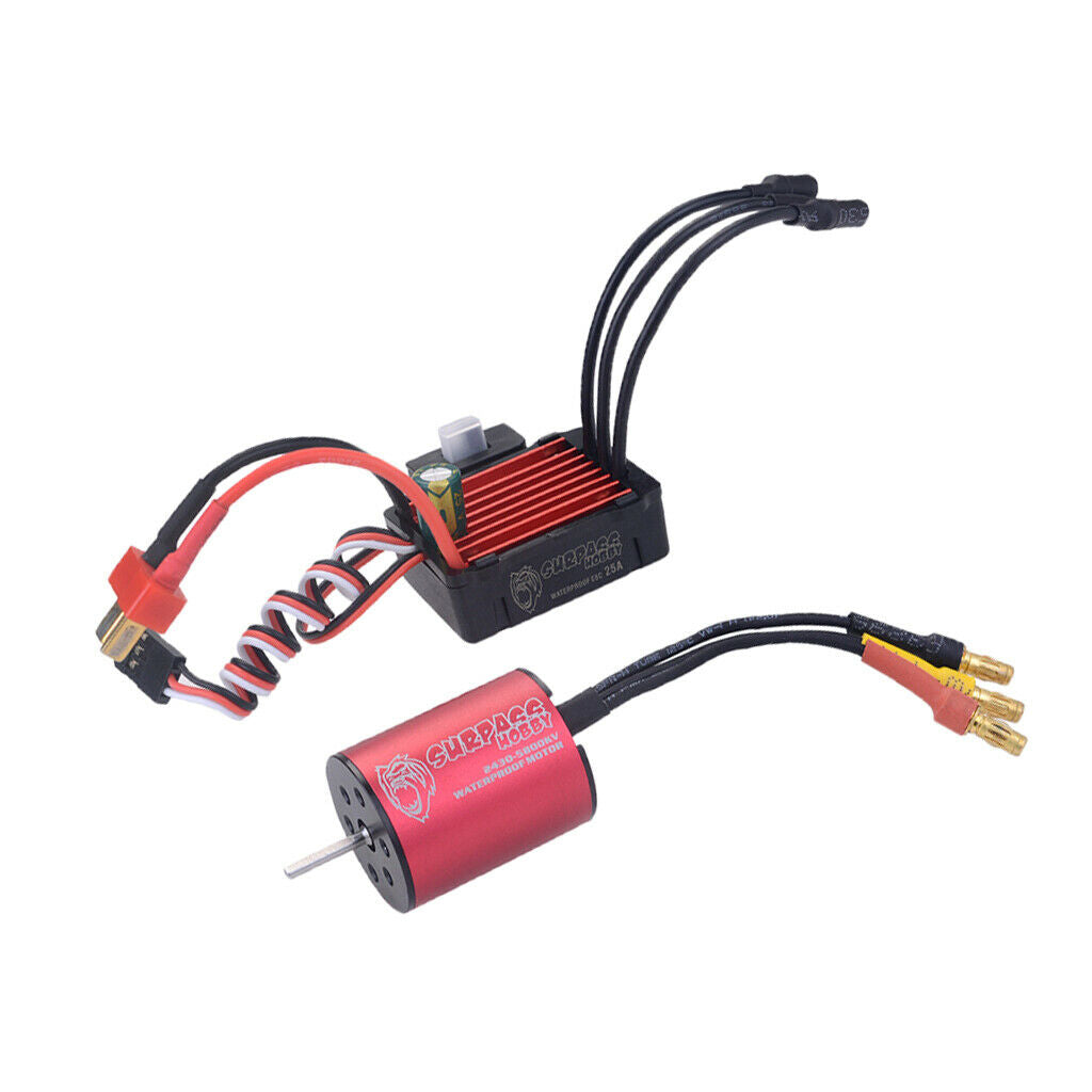 Waterproof 5800kV Brushless ESC 25A for 1/18 1/16 RC Car Upgrade Parts