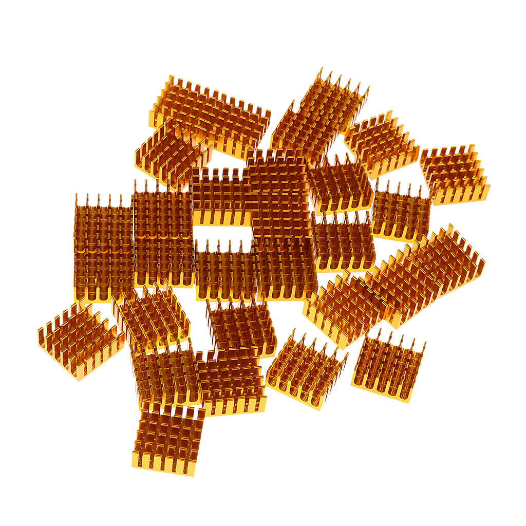 30 Pieces Aluminum Heat Sink Cooling Fin 22x22x10mm for IC Led Chip 3W
