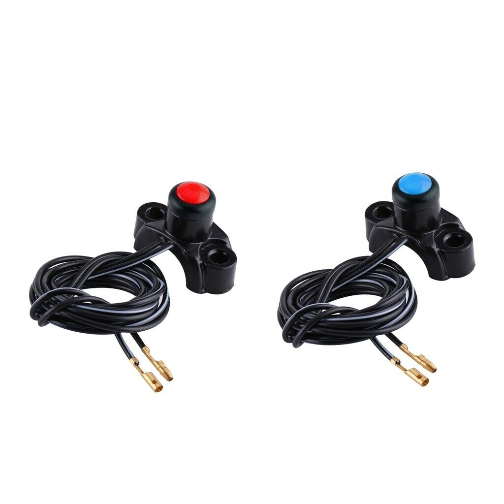 2 Packs Motorcycle 22mm Handlebar Engine Kill Stop Start Button Switch