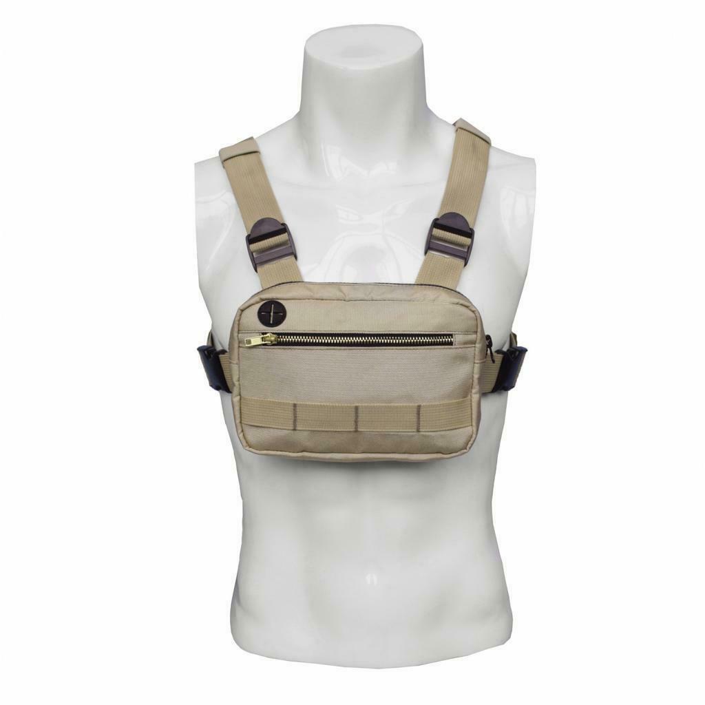 Running Chest Bag Streetwear Shoulder Front Pack Hiking Camping Phone Holder