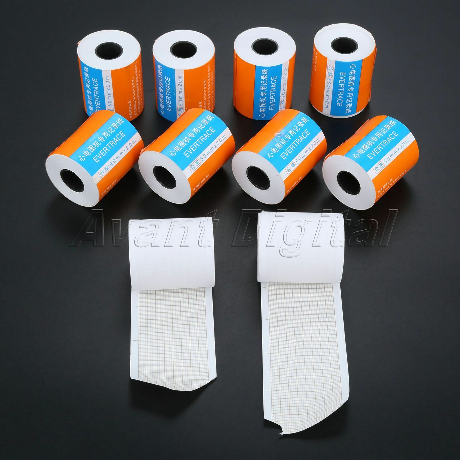 10 Roll Hospital Clinic Thermal Print Paper Recording ECG EKG Paper 50mm*20Meter