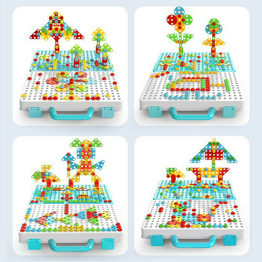 316 Pcs Creative Construction Toys Drill  Mosaic Take Apart Toys Kids