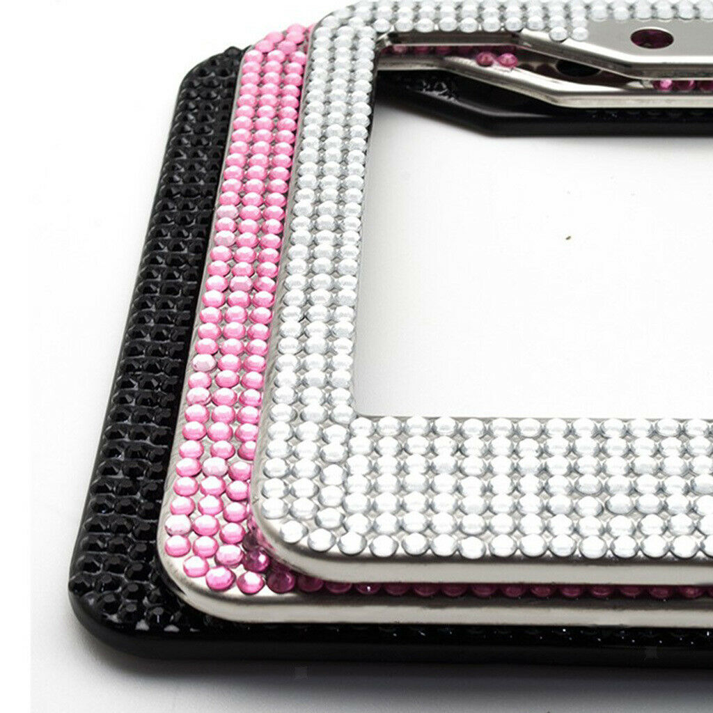 2pcs Metal License Plate Frame Back Front License Plate Holder with Screw