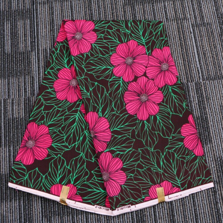 1 Yard Plain Weave Polyester Flower Printed Cloth Fabric for DIY Apparel Sewing