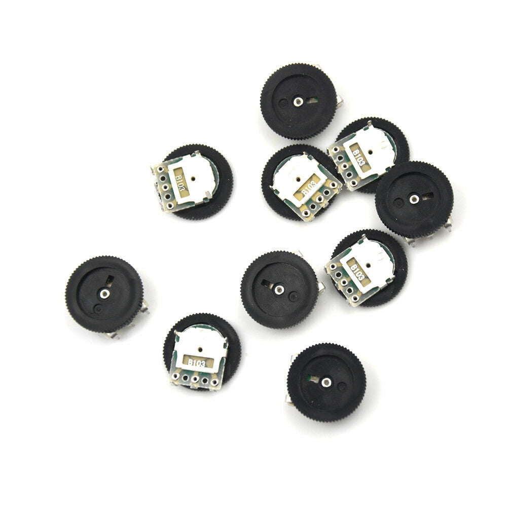 10PCS B103 16x2mm 10K Ohm Single Dial Taper Volume Wheel Single Potentiometer Rf