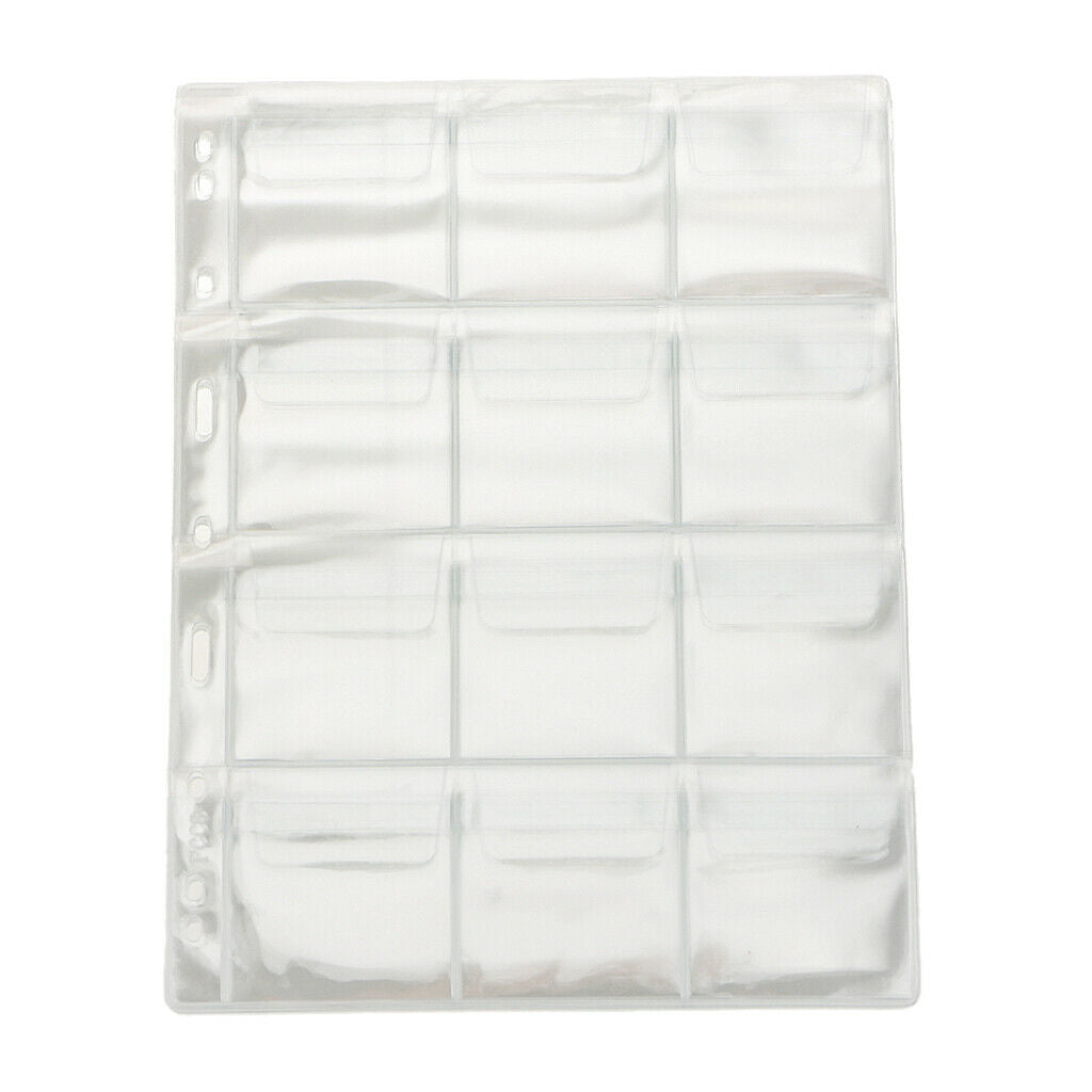 10 Pieces Stamp Pocket Pages Plastic Coin Holders Stamp Currency Protector Coin