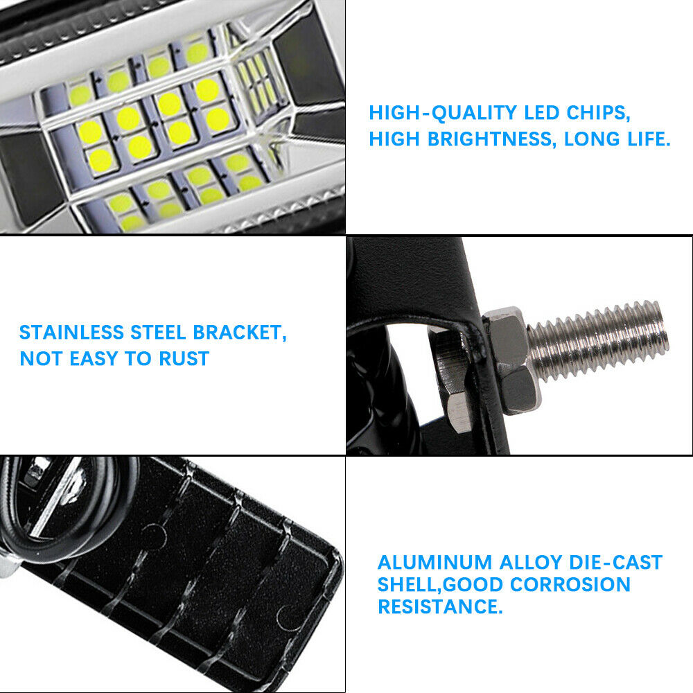 48W Spot LED Work Light Bar Lamp Driving Fog Offroad SUV 16LED Car Boat Truck