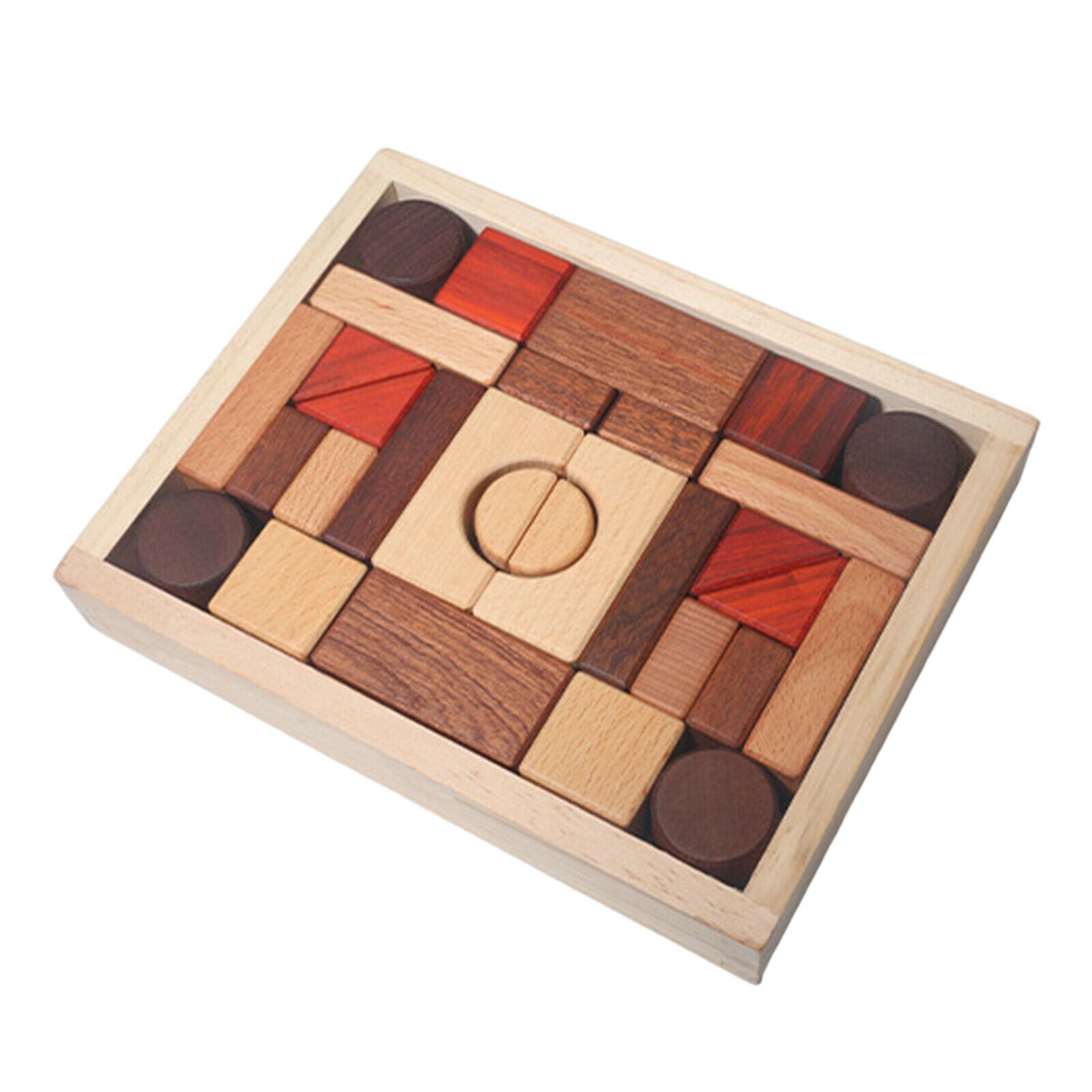 Building Blocks Toys Montessori Educational Shapes Recognition Learning