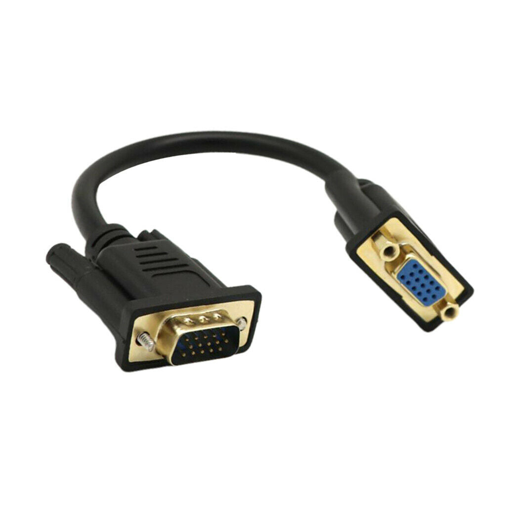 Lots 3 Premium VGA Male to Female Cable Monitor to PC/Laptop Lead 15 Pin