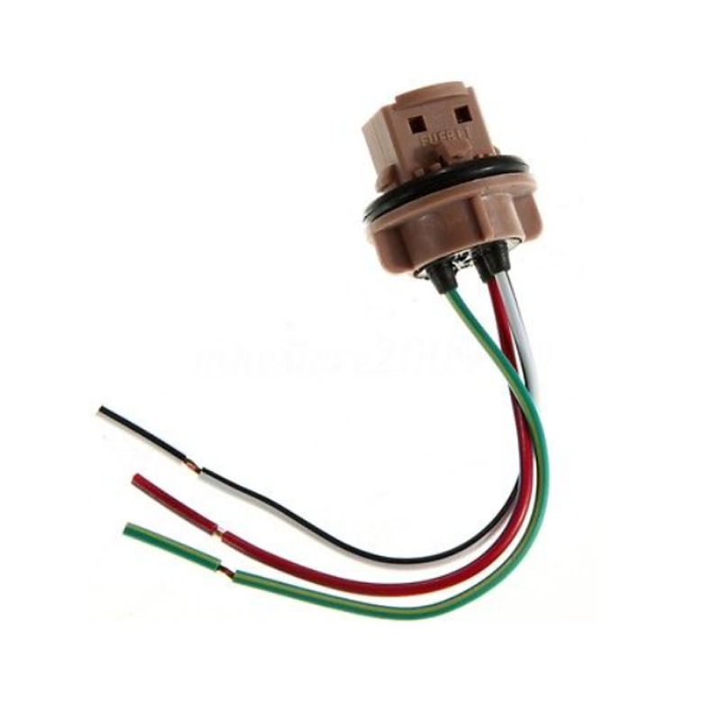 2x 7443 Bulb Socket Brake Turn Signal Light Harness Wire LED Pig Tail Plug 7440