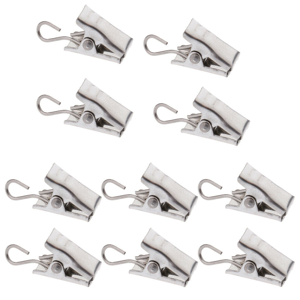 30Pcs Heavy Duty Curtain Clips with Hook Spring Clamps Hanger Clips Carrier