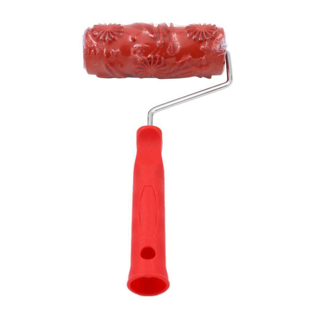 5'' Rubber Flowers Pattern Painting Roller Wall Decoration Brush Tool