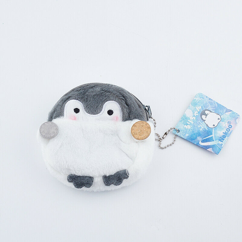 Cute Penguin Plush Mini Wallet Soft Positive Energy Penguin Plush Coin Pu.l8