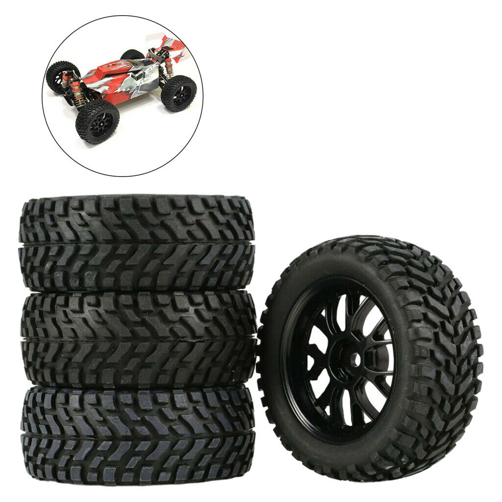 RC Tires Wheel Rims Set for Wltoys 144001 124018 Off-road Car Accessories