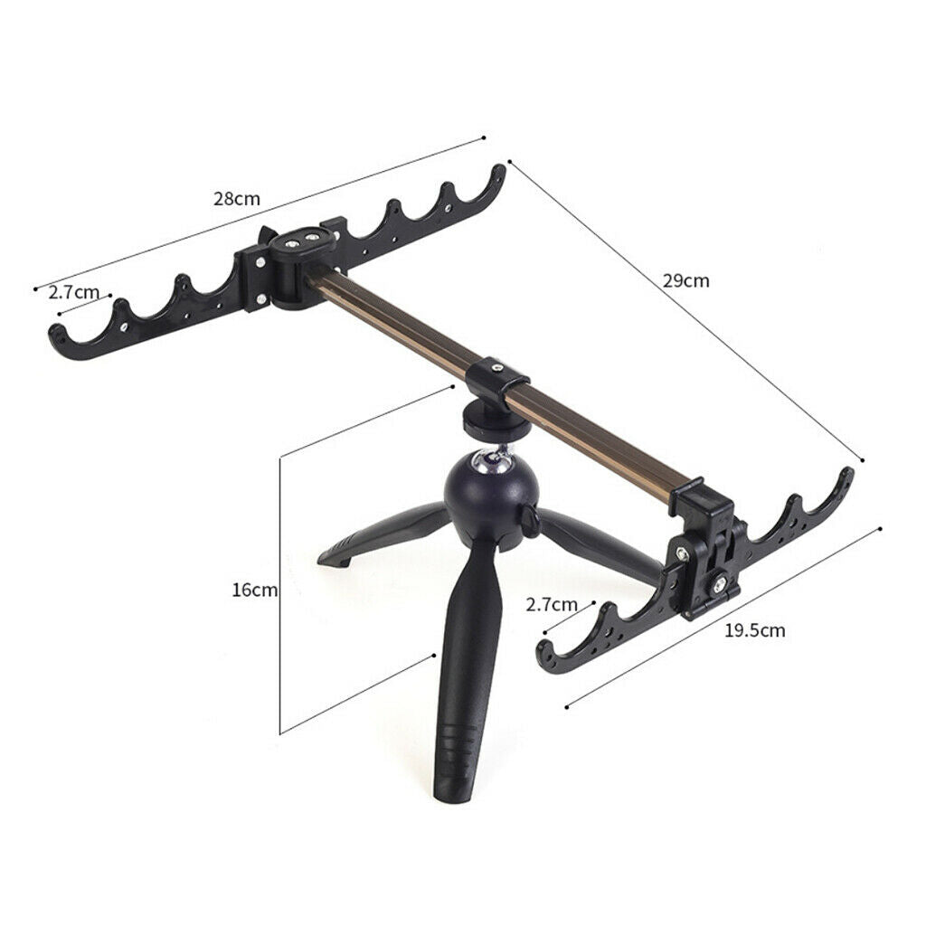 Portable Fishing Rod Holder Camera Tripod Stand Folding Ice Pole Bracket