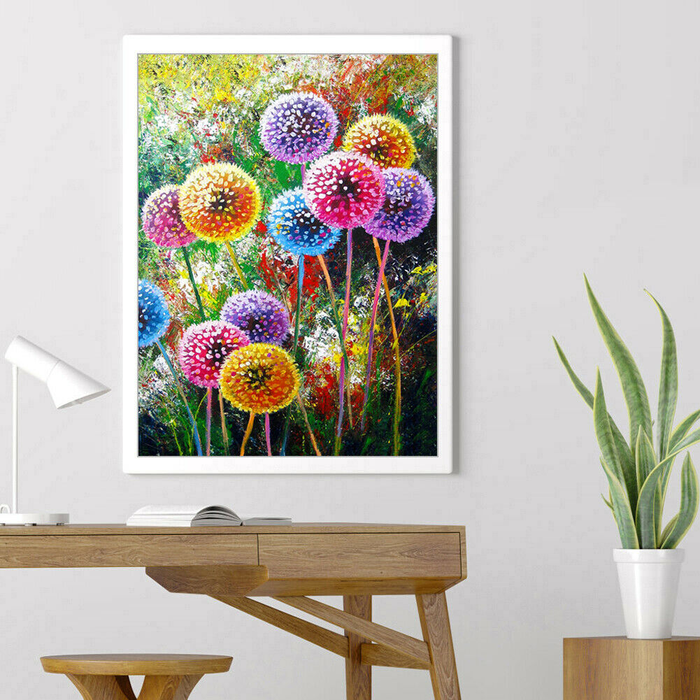 Diamond Painting Dandelion Full Square Rhinestone Picture Home Wall Decor @
