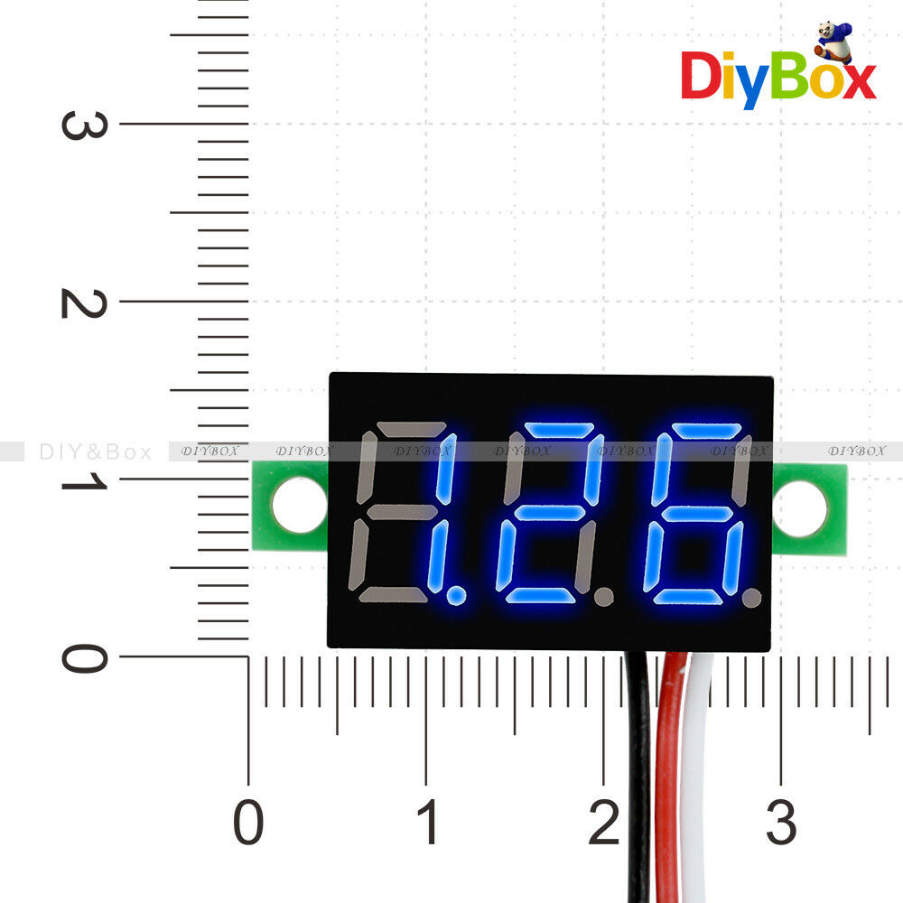 DC 0-30V 3 Wires 0.36 inch LED Panel Voltage Meter 3-Digital Display Voltmeter