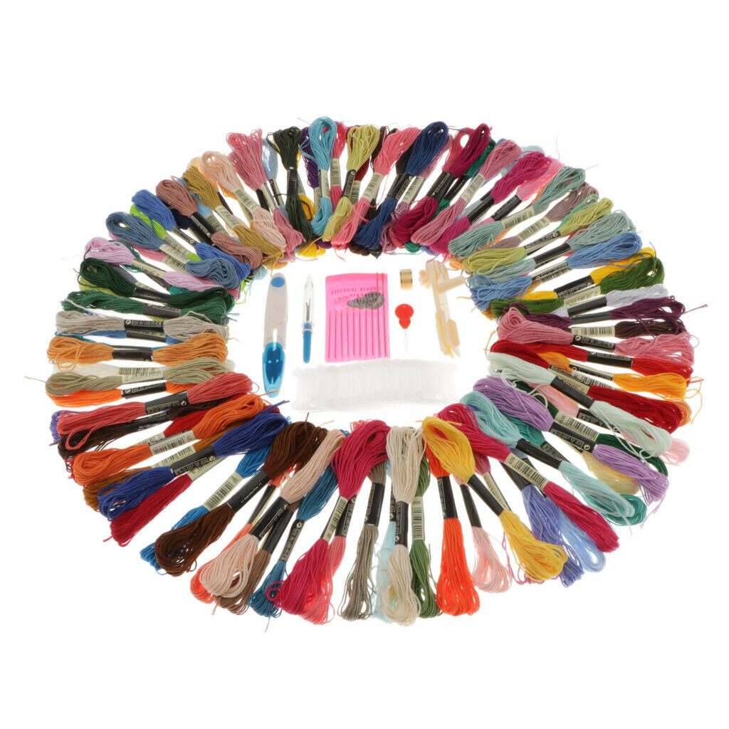 100pcs Embroider Skein Floss for DIY Friendship Bracelets String Needlework