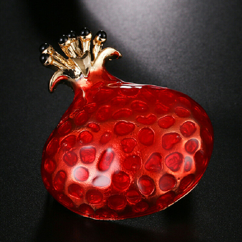 Enamel Pomegranate Brooch Pin Lapel Fruit Pin Gift Badge Buckles Collar J.l8